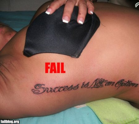 failownedsidetattoofail SMH Do you think she noticed during or after