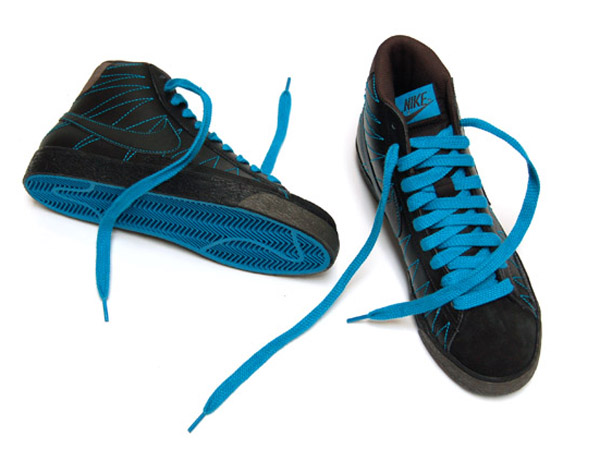 cyan shoelaces